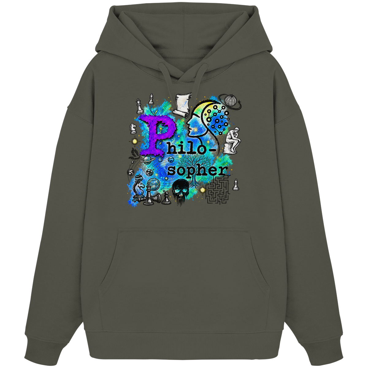 The Philosopher - Organic Oversize Hoodie