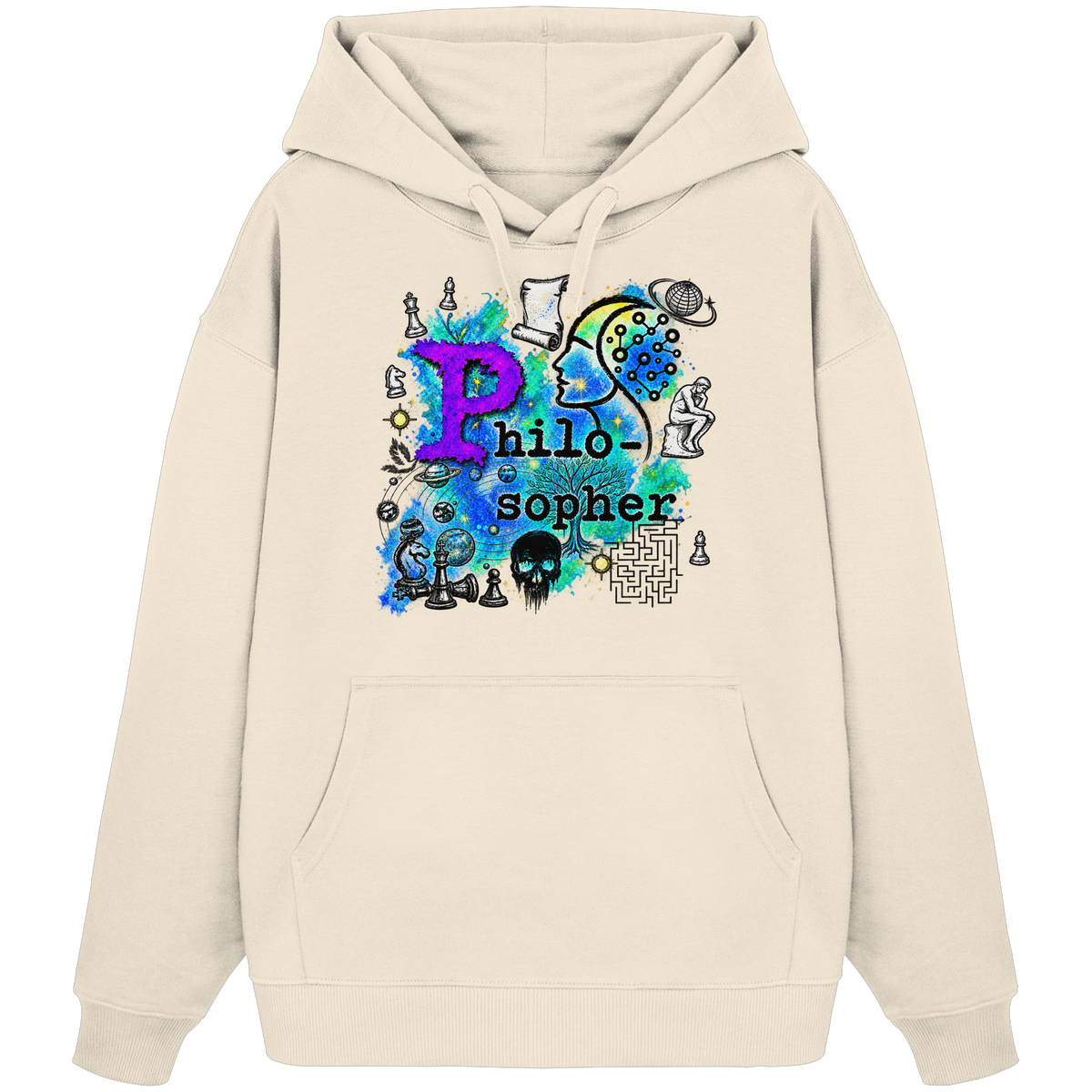 The Philosopher - Organic Oversize Hoodie