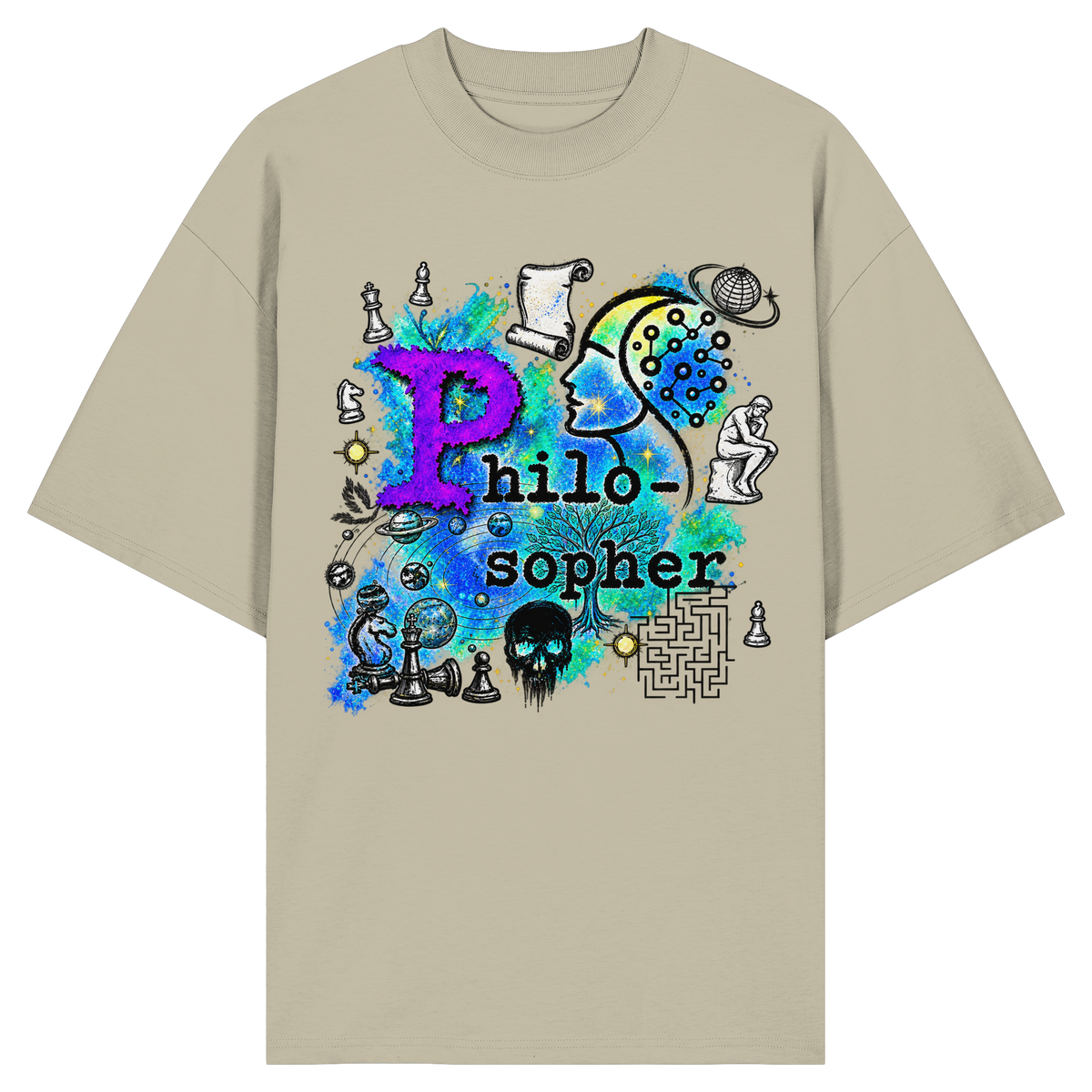 The Philosopher - Organic Oversize Shirt