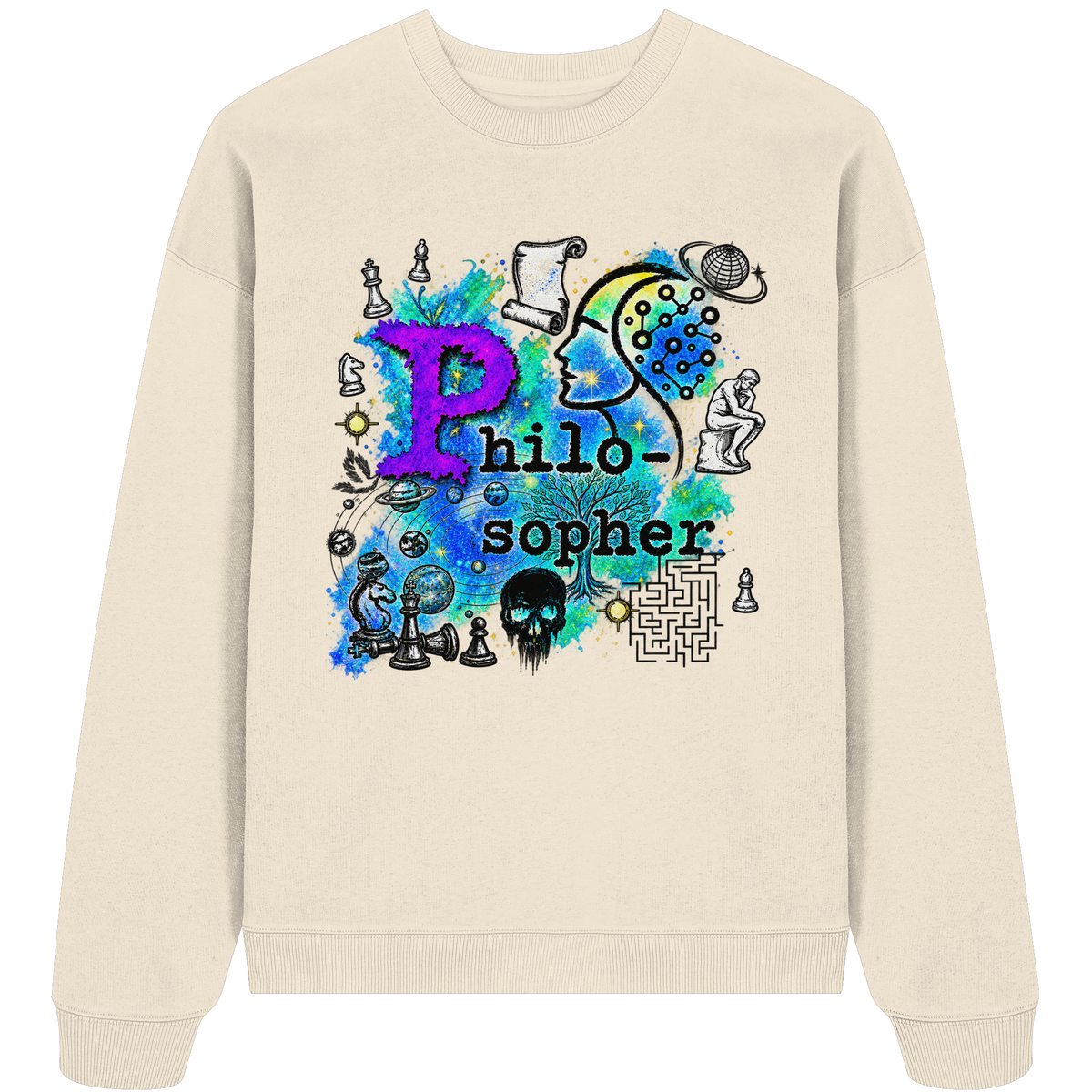 The Philosopher - Organic Oversize Sweatshirt
