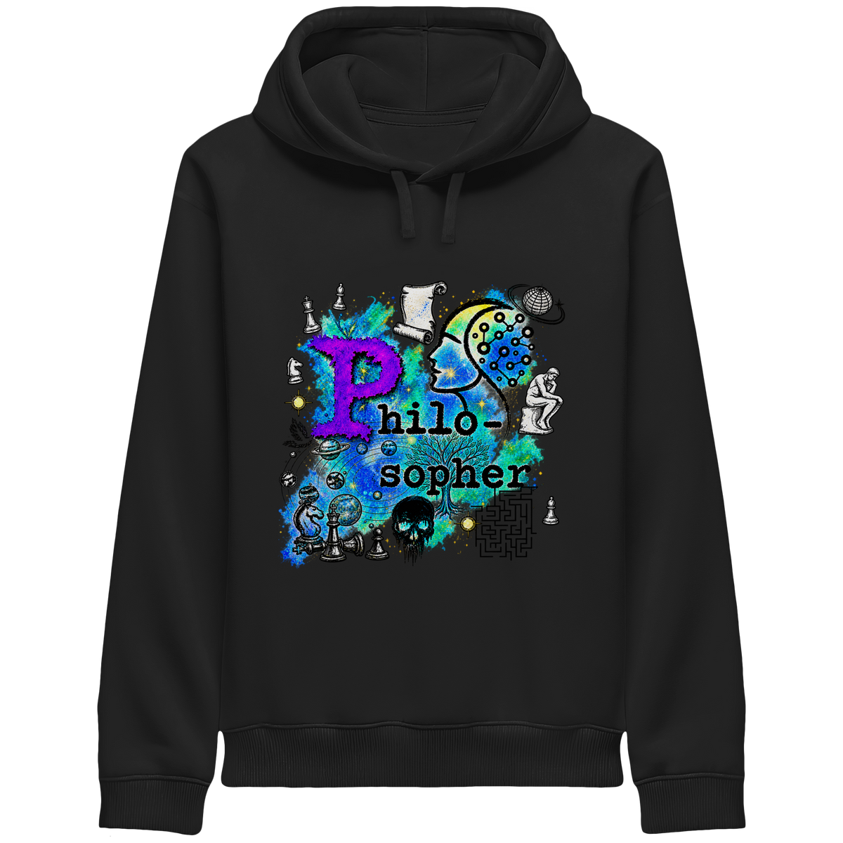 The Philosopher - Organic Side Pocket Hoodie