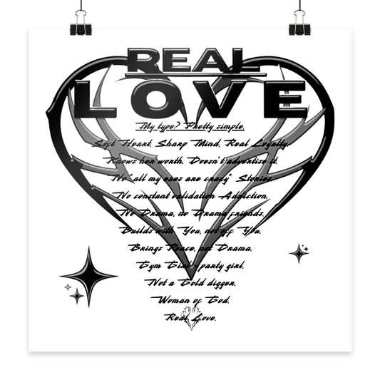 The REAL LOVE BASiCS - Poster 20x20