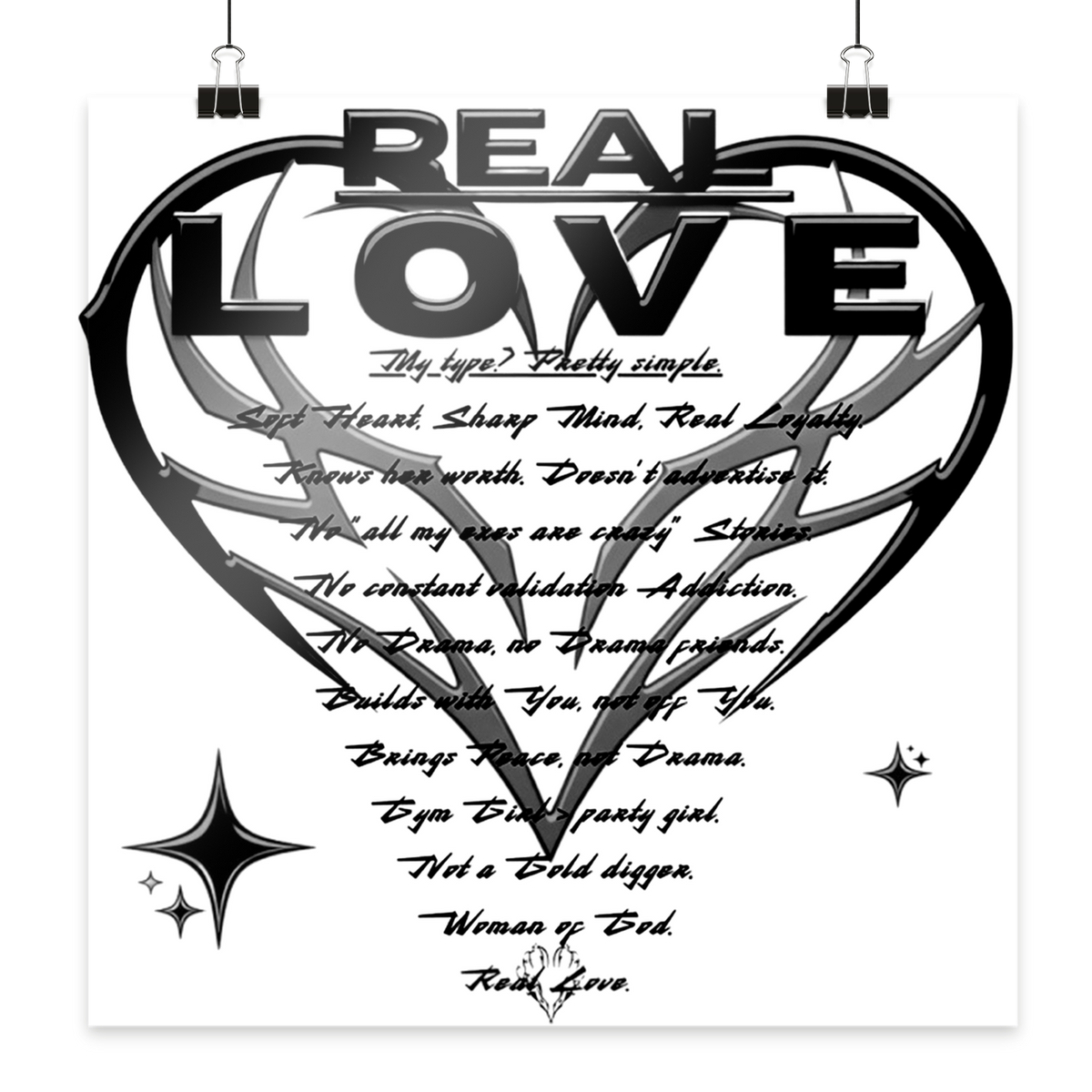 The REAL LOVE BASiCS - Poster 30x30