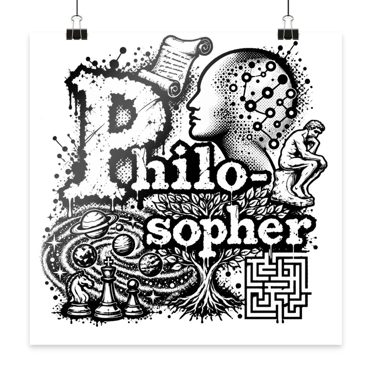 The Philosopher - Poster 50x50