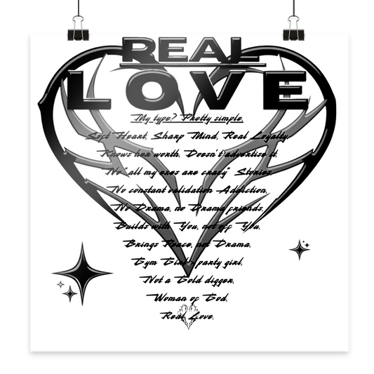 The REAL LOVE BASiCS - Poster 60x60