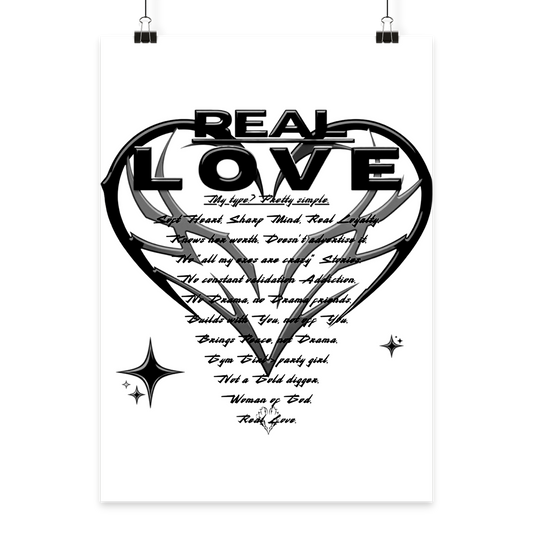 The REAL LOVE BASiCS - Poster Din A2 (hoch)