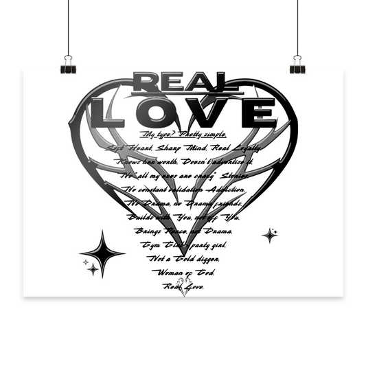 The REAL LOVE BASiCS - Poster Din A2 (quer)