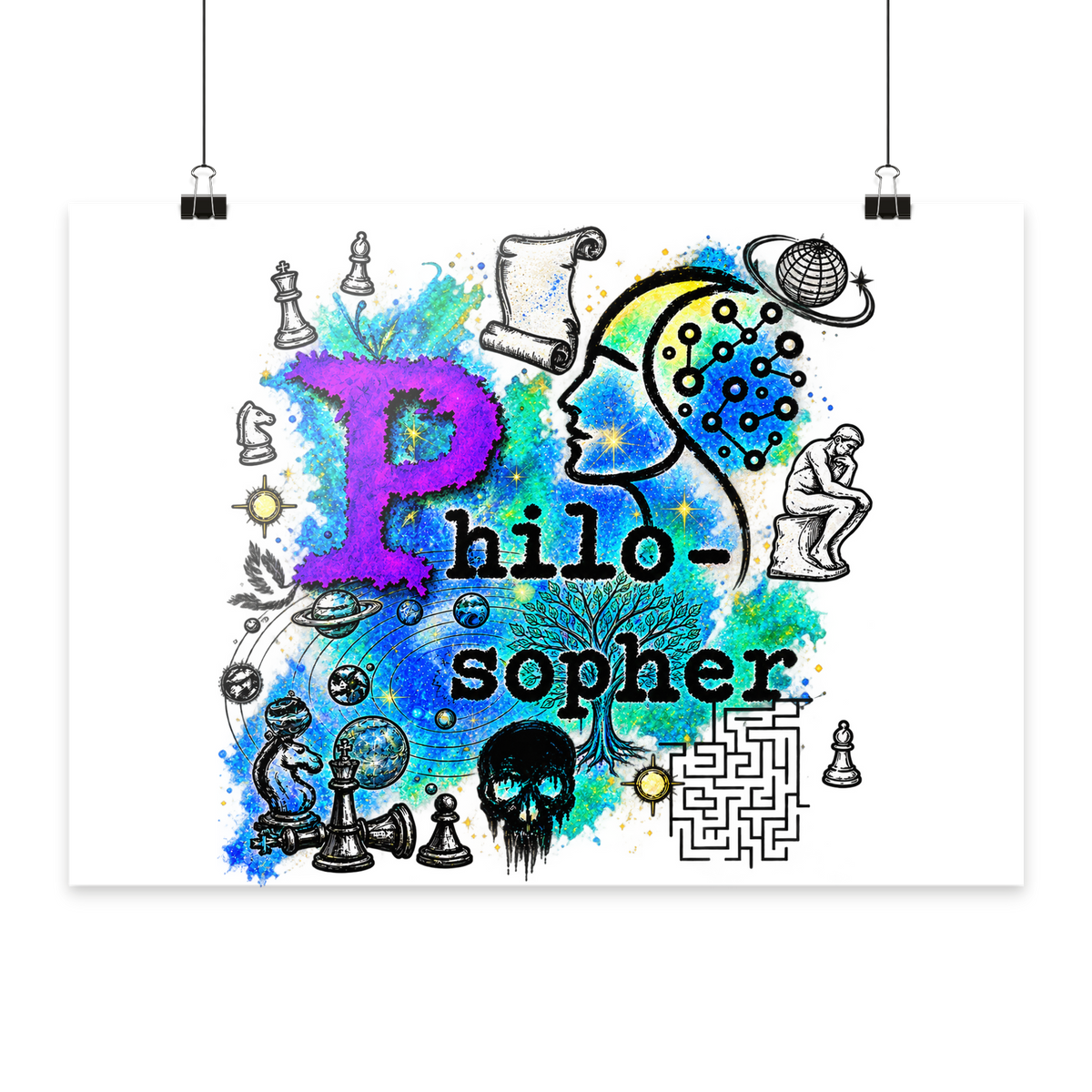 The Philosopher - Poster Din A4 (quer)