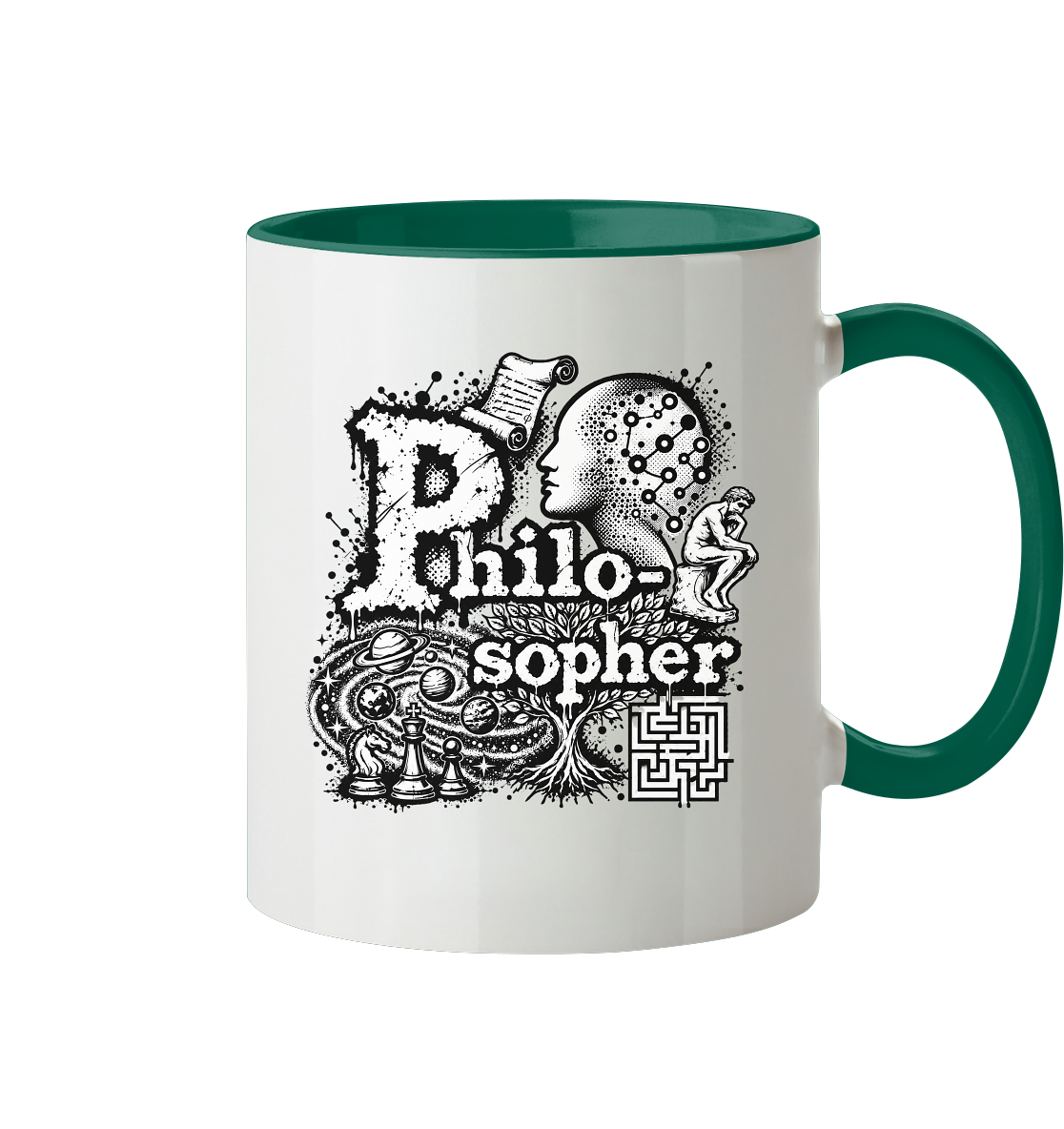The Philosopher - Tasse zweifarbig
