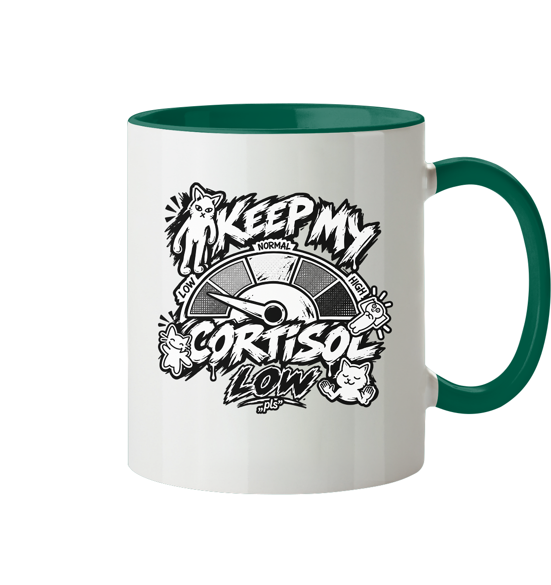 low CORTiSOL - Tasse zweifarbig