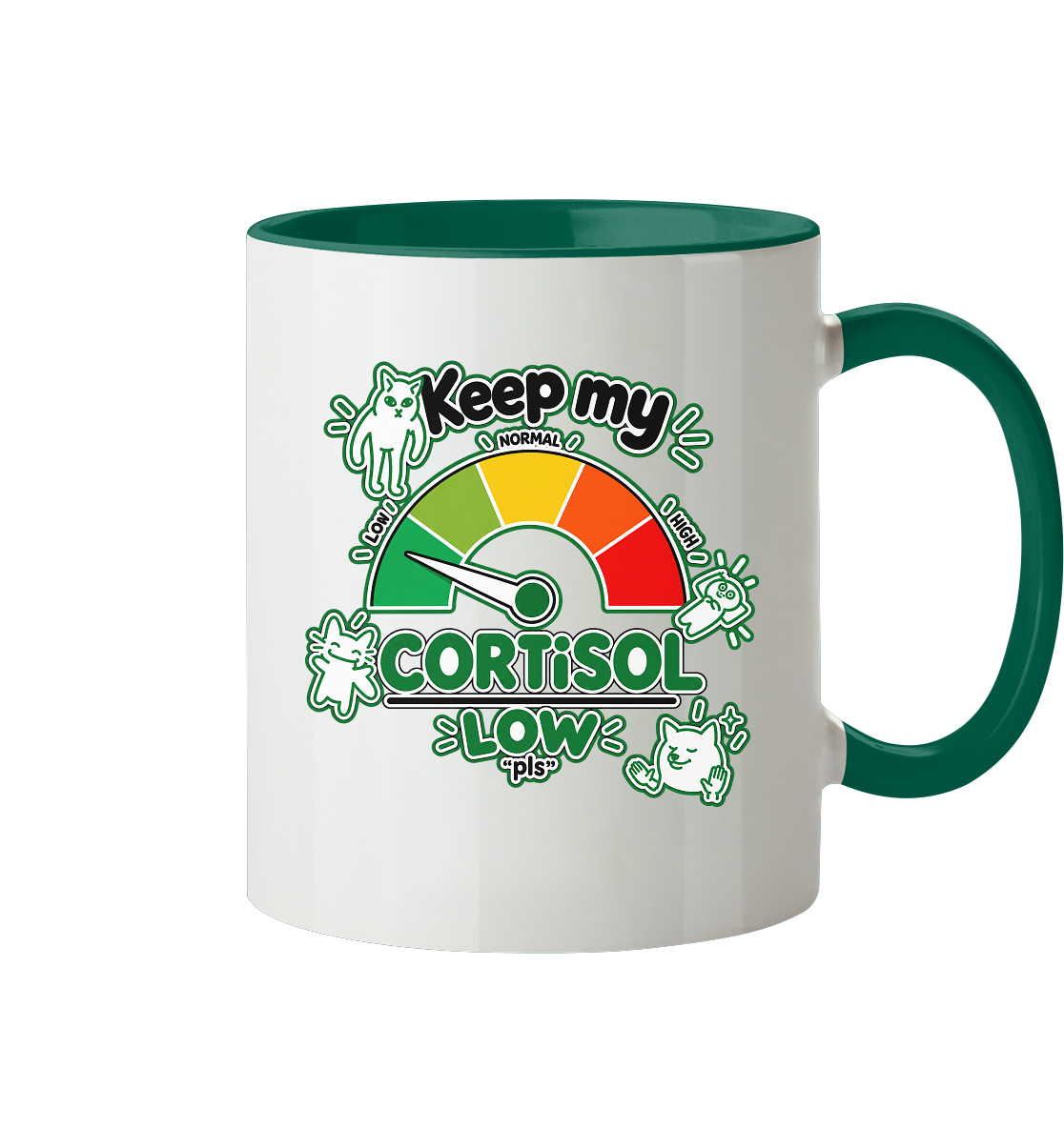 low CORTiSOL - Tasse zweifarbig