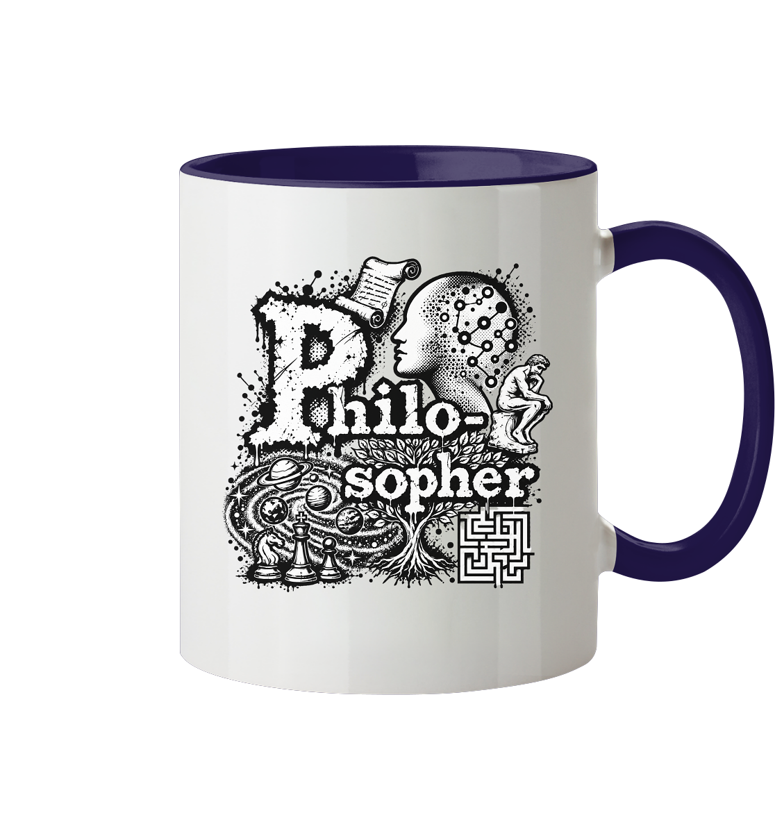The Philosopher - Tasse zweifarbig