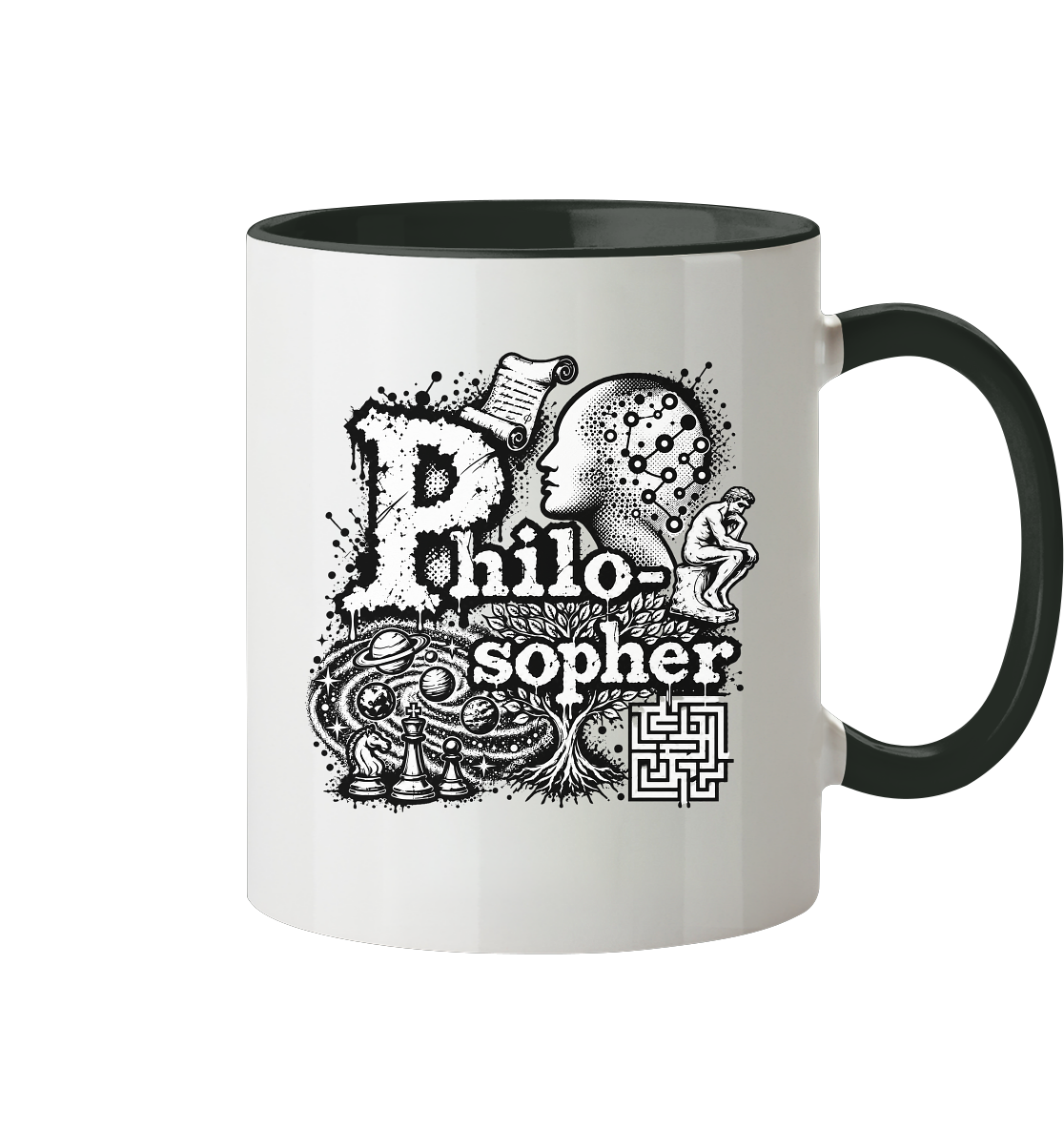 The Philosopher - Tasse zweifarbig