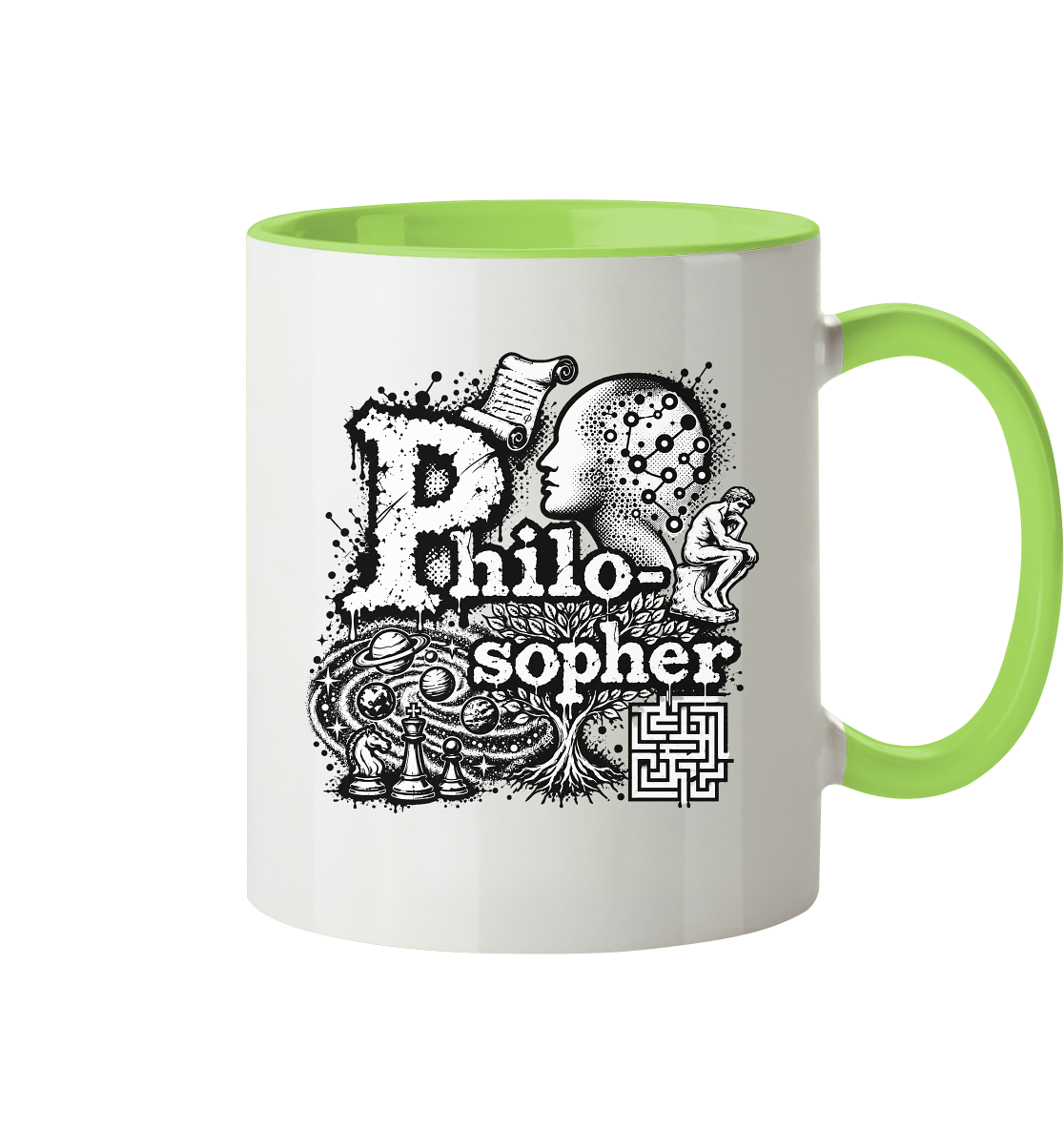 The Philosopher - Tasse zweifarbig