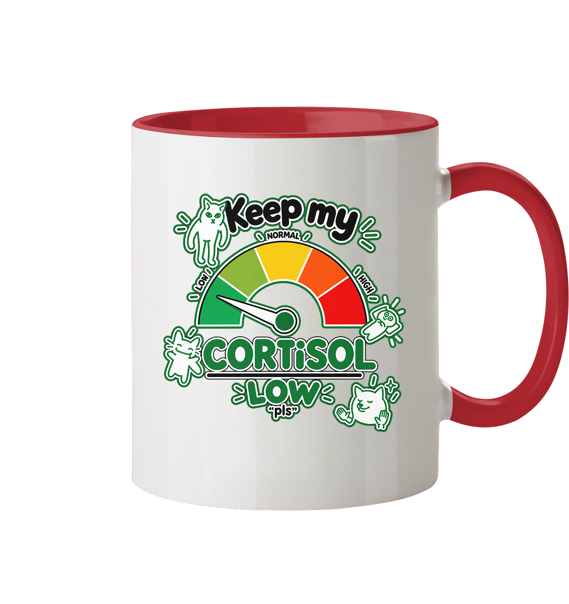 low CORTiSOL - Tasse zweifarbig