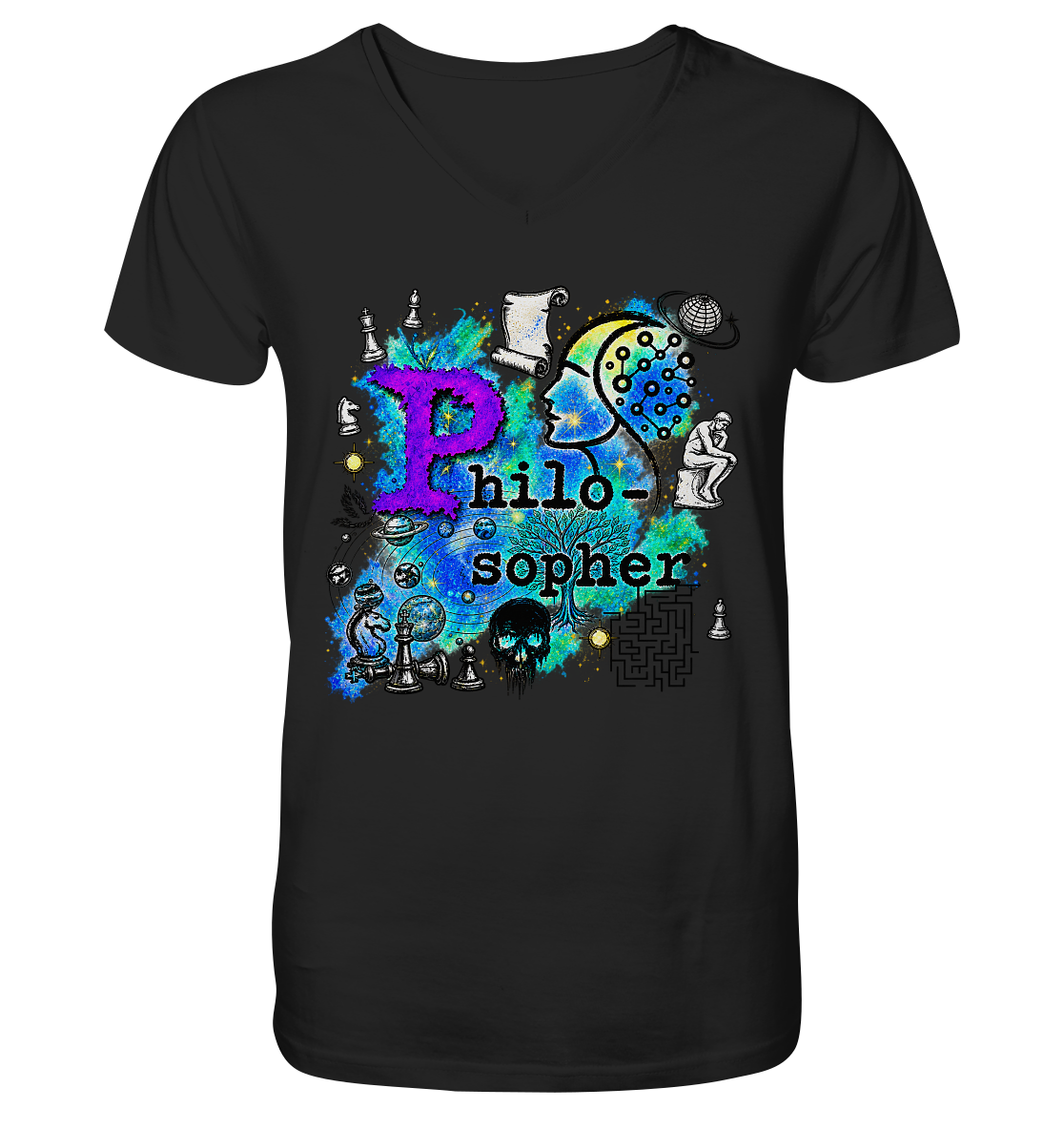 The Philosopher - V-Neck Shirt