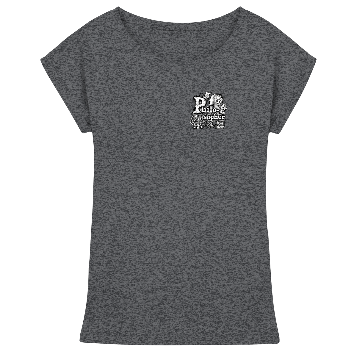 The Philosopher - Womens Extended Shoulder T-Shirt