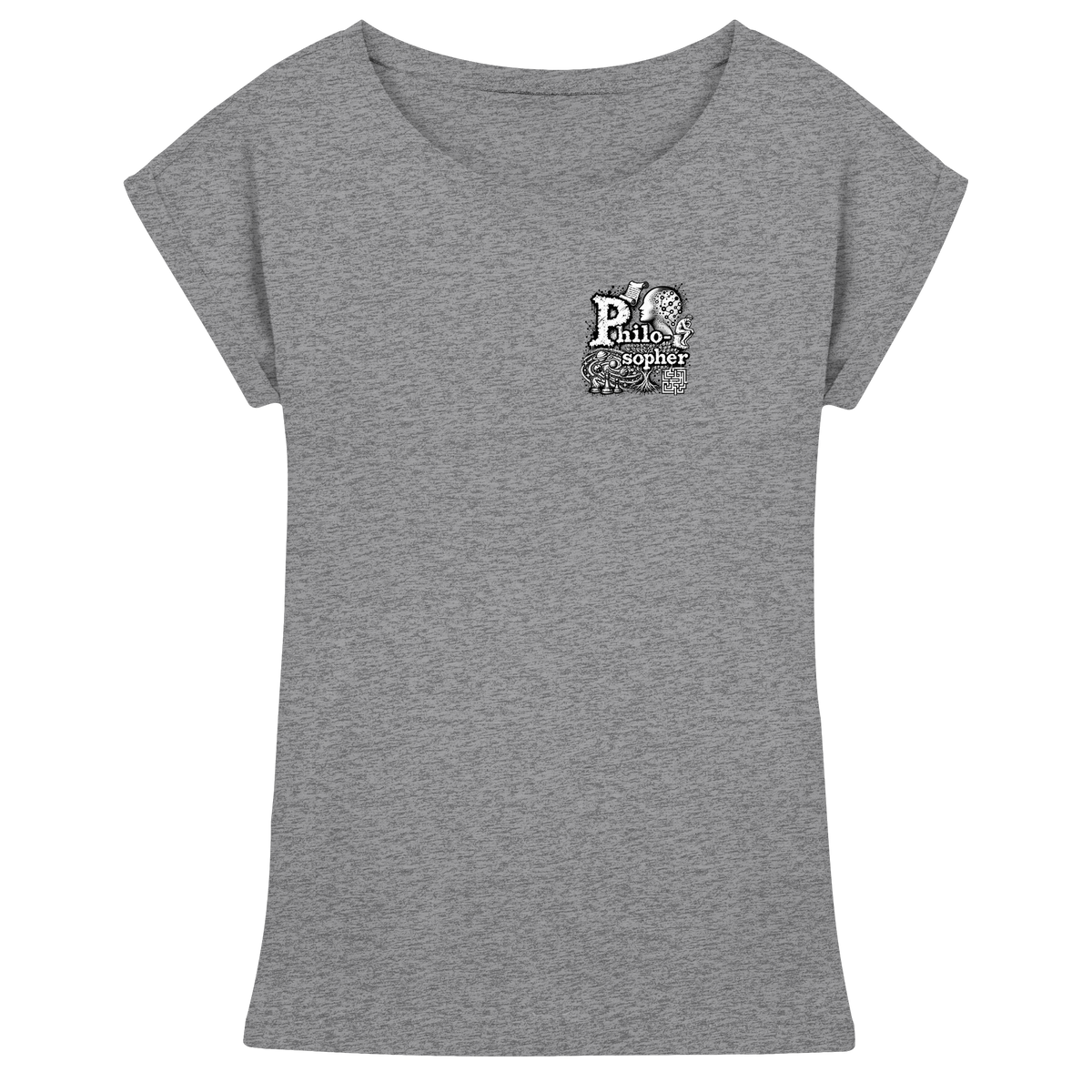The Philosopher - Womens Extended Shoulder T-Shirt