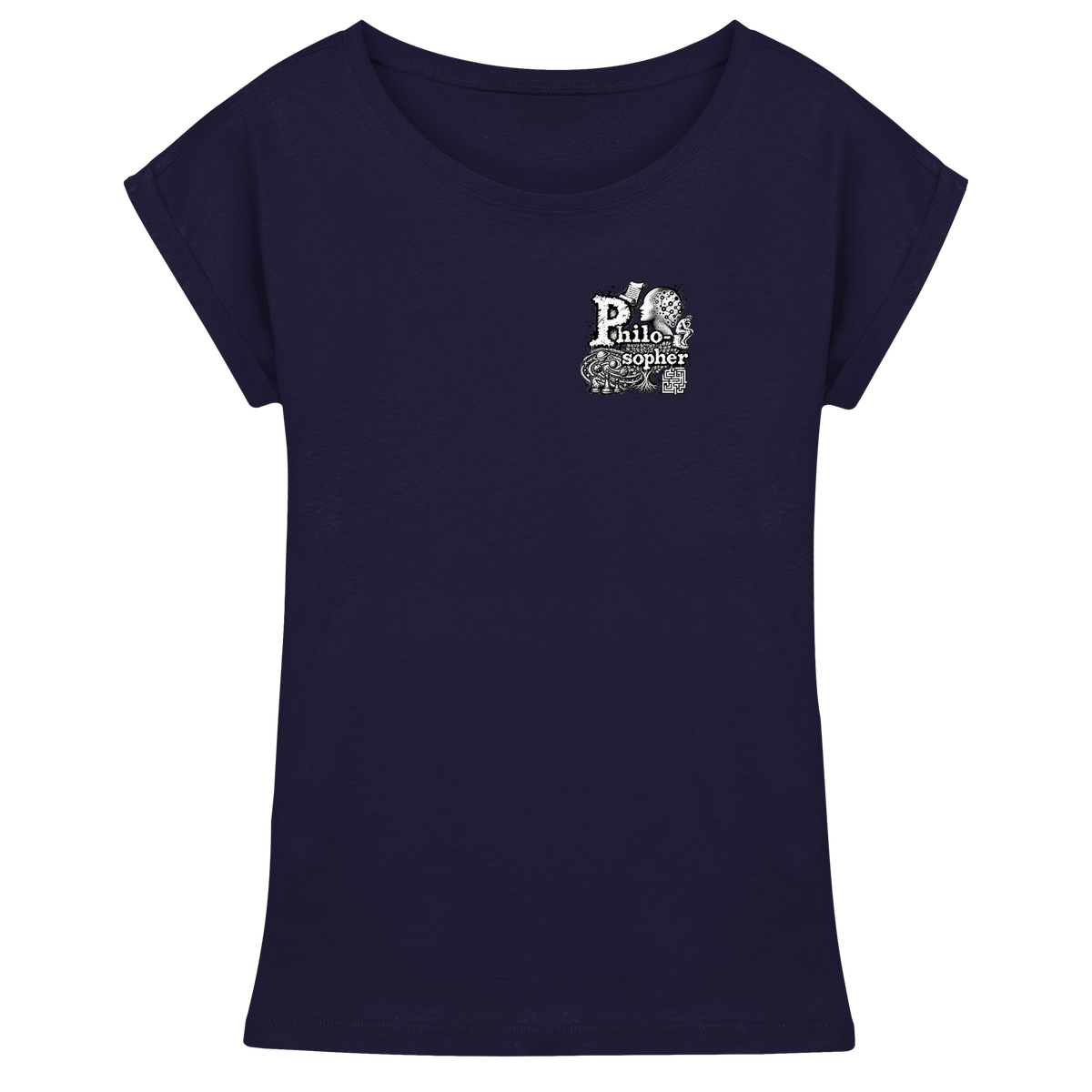 The Philosopher - Womens Extended Shoulder T-Shirt