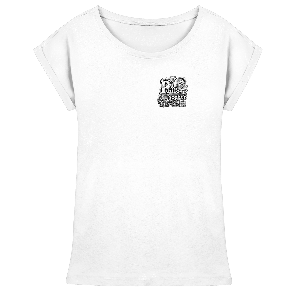 The Philosopher - Womens Extended Shoulder T-Shirt