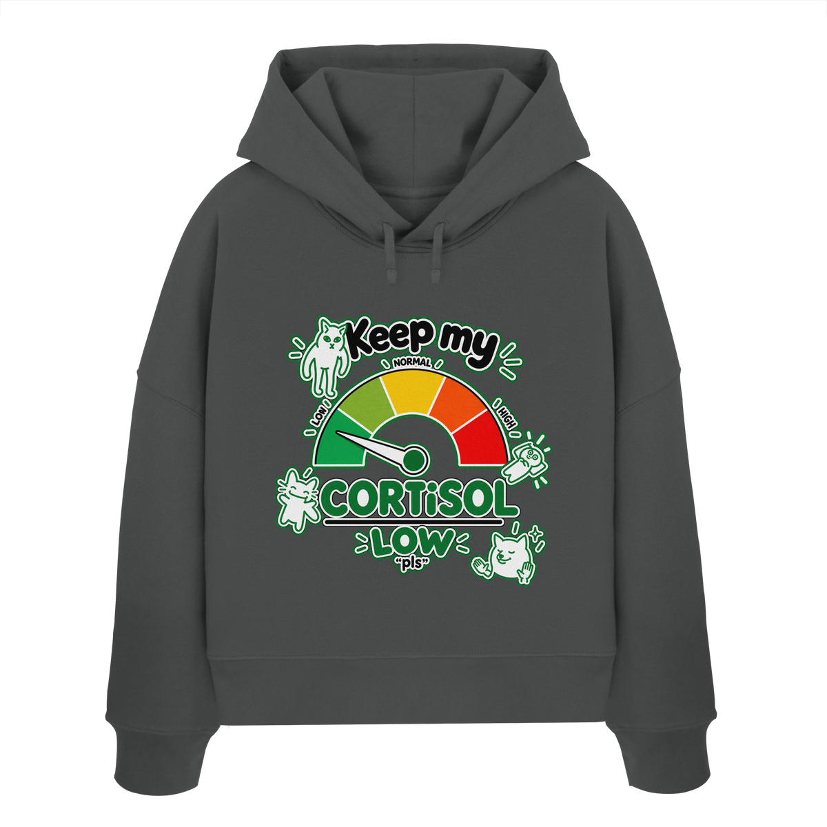 low CORTiSOL - Womens Organic Boxcut Hoodie