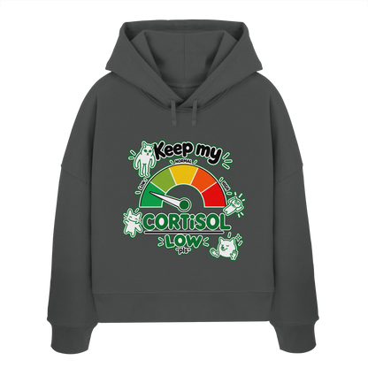 low CORTiSOL - Womens Organic Boxcut Hoodie