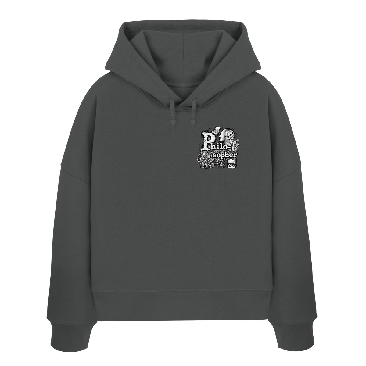 The Philosopher - Womens Organic Boxcut Hoodie
