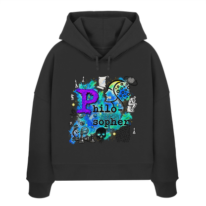 The Philosopher - Womens Organic Boxcut Hoodie