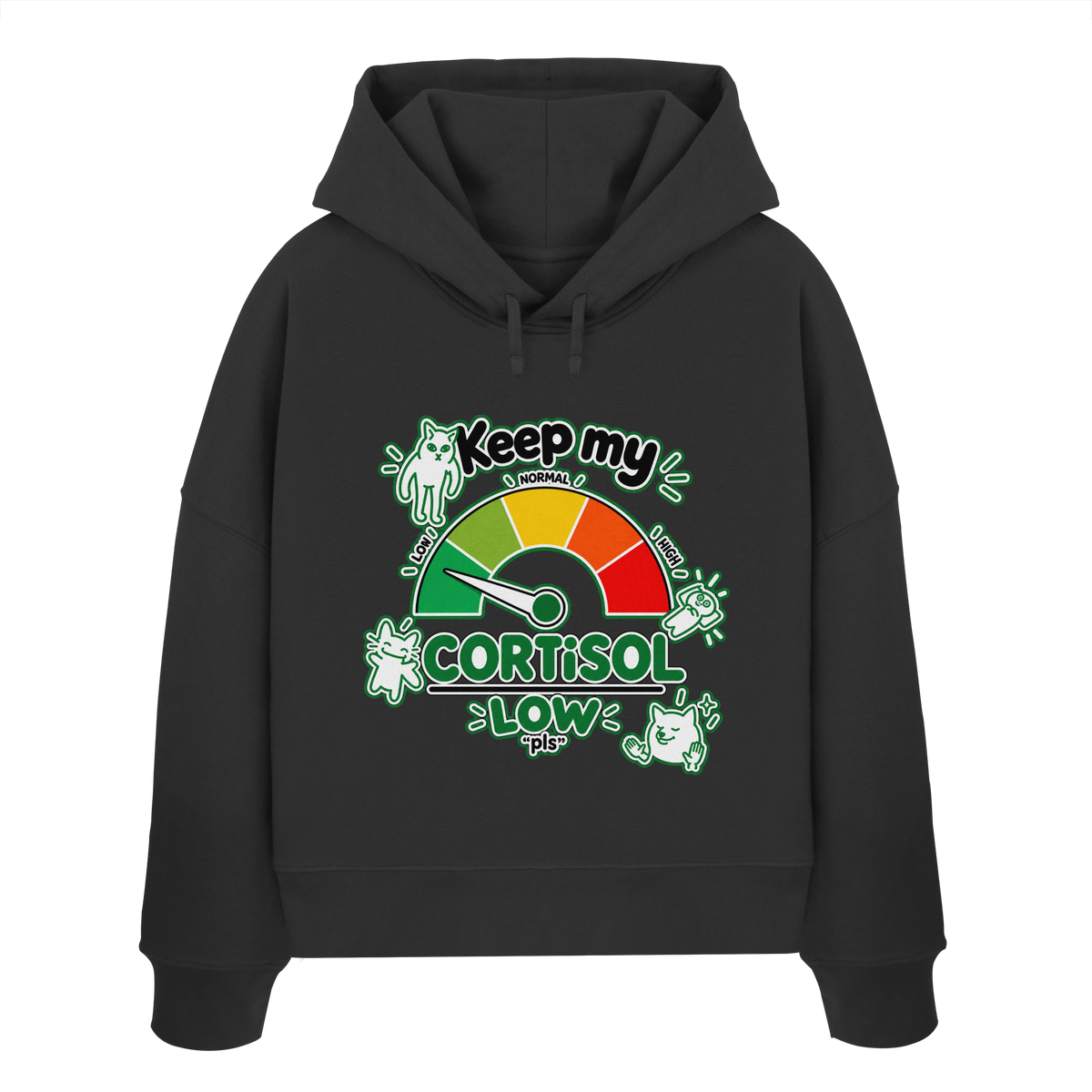 low CORTiSOL - Womens Organic Boxcut Hoodie
