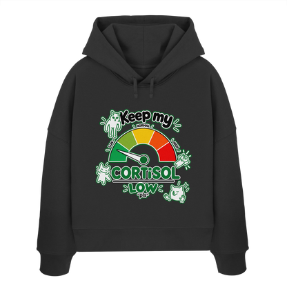 low CORTiSOL - Womens Organic Boxcut Hoodie