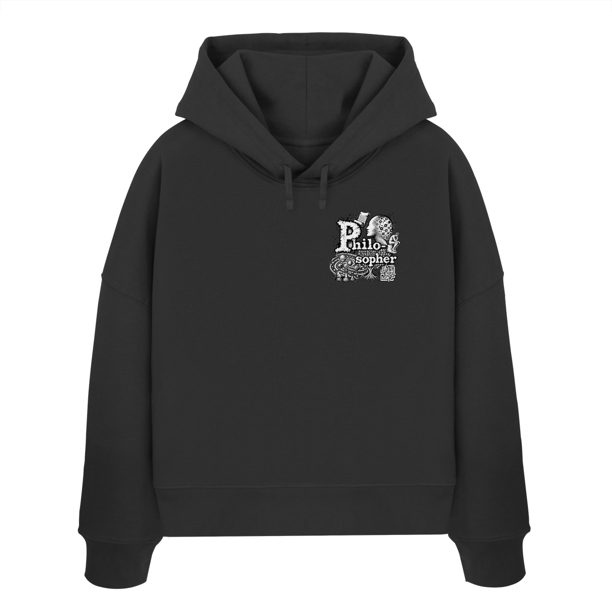 The Philosopher - Womens Organic Boxcut Hoodie