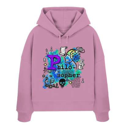 The Philosopher - Womens Organic Boxcut Hoodie