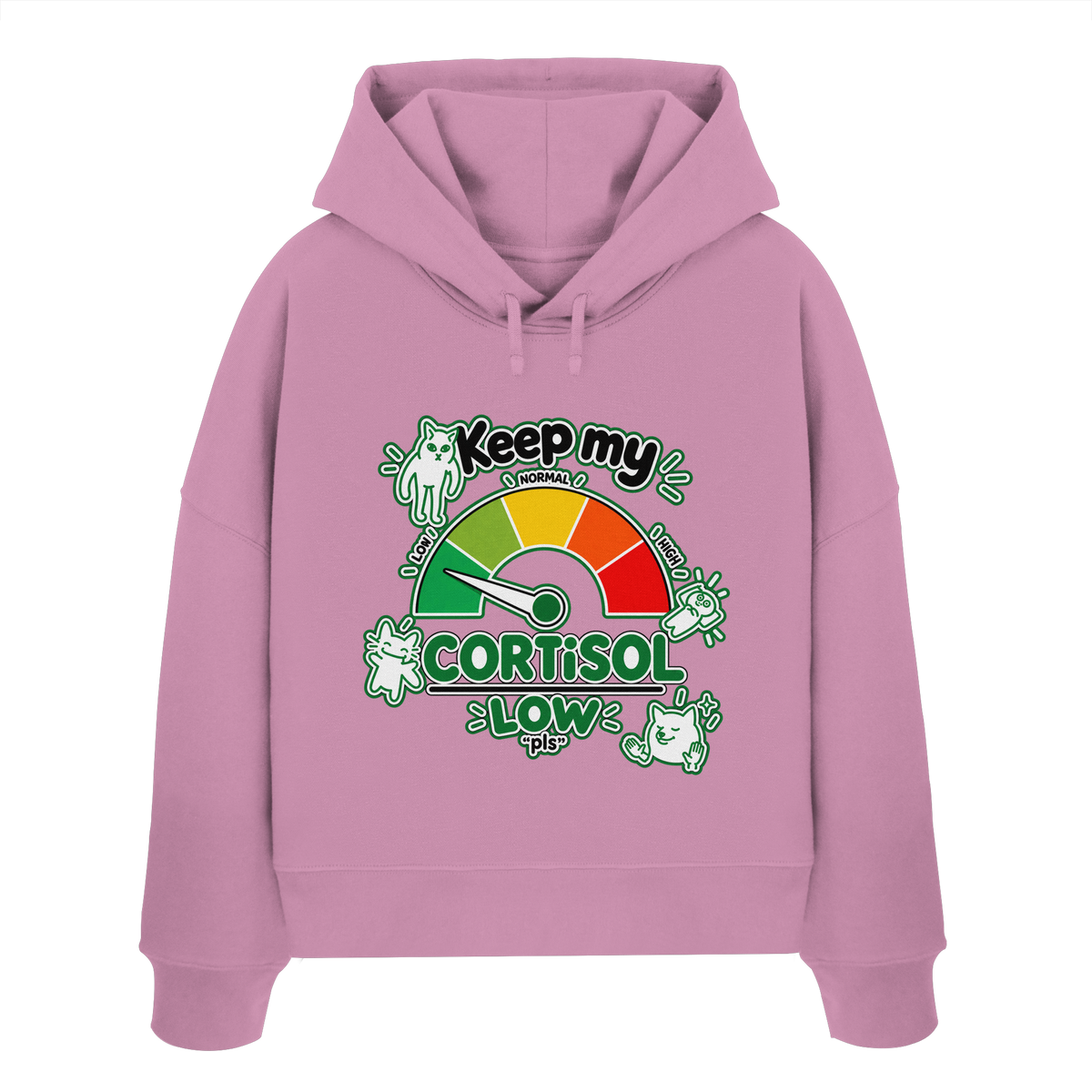 low CORTiSOL - Womens Organic Boxcut Hoodie