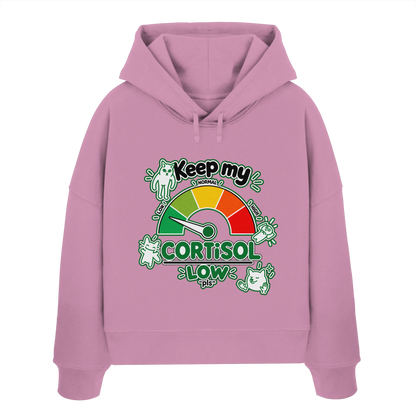 low CORTiSOL - Womens Organic Boxcut Hoodie