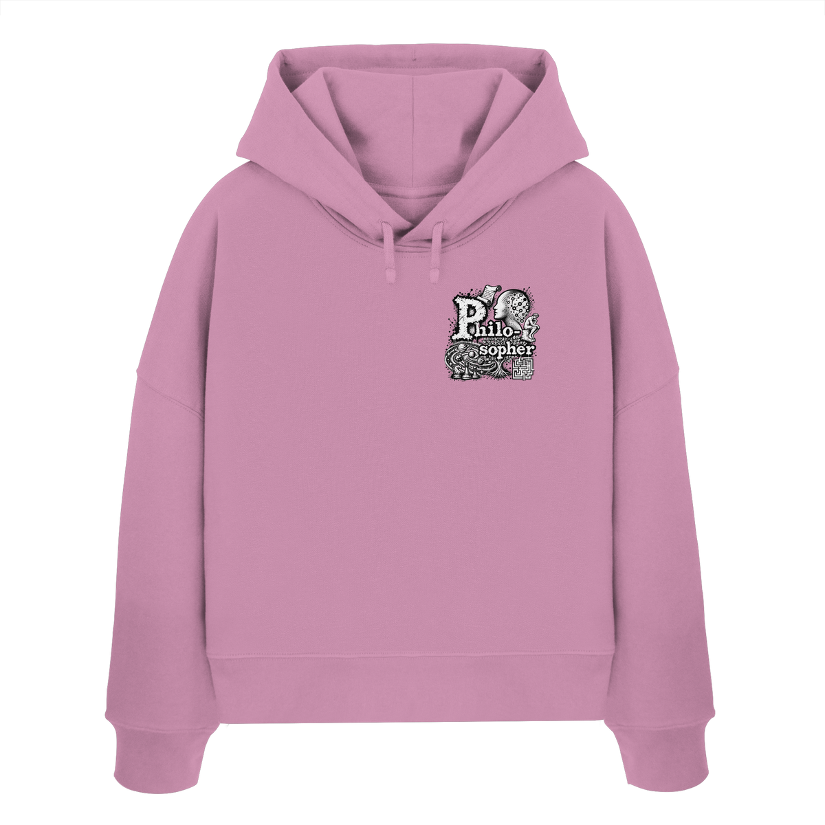The Philosopher - Womens Organic Boxcut Hoodie