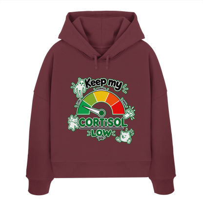 low CORTiSOL - Womens Organic Boxcut Hoodie