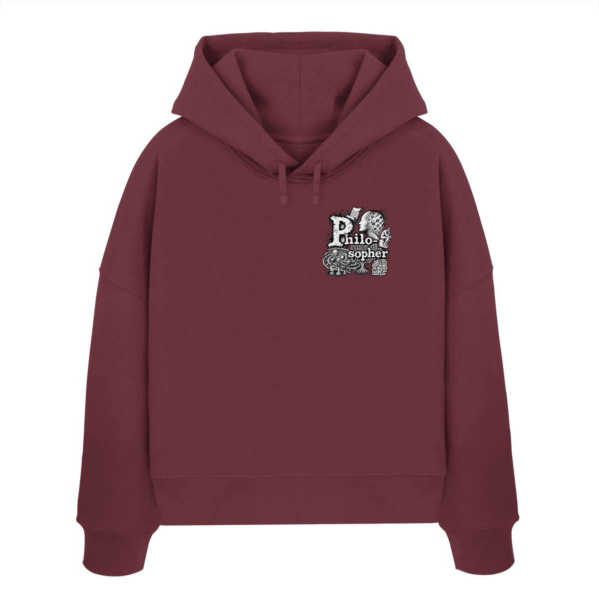 The Philosopher - Womens Organic Boxcut Hoodie