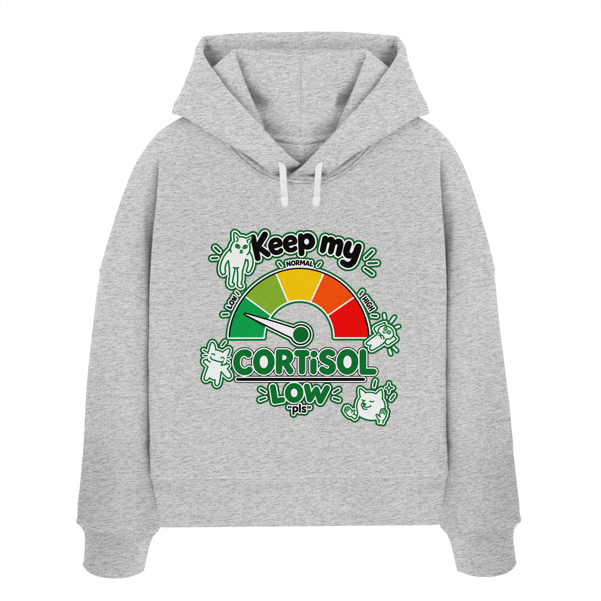 low CORTiSOL - Womens Organic Boxcut Hoodie