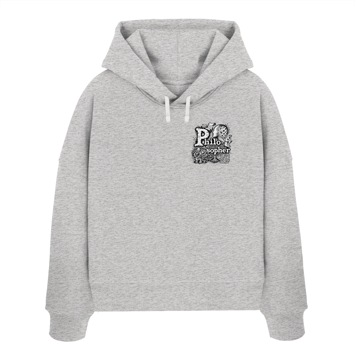 The Philosopher - Womens Organic Boxcut Hoodie