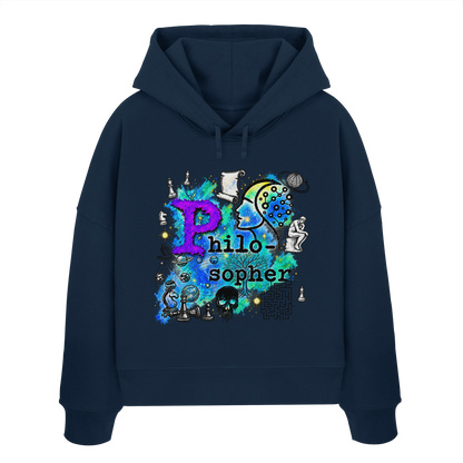 The Philosopher - Womens Organic Boxcut Hoodie