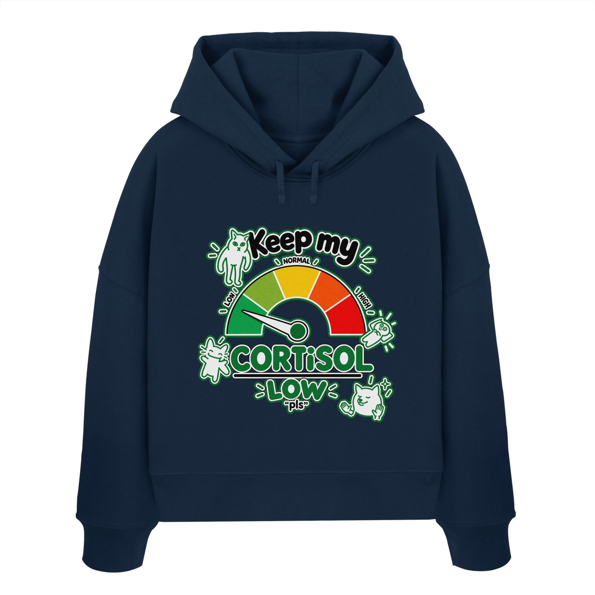 low CORTiSOL - Womens Organic Boxcut Hoodie