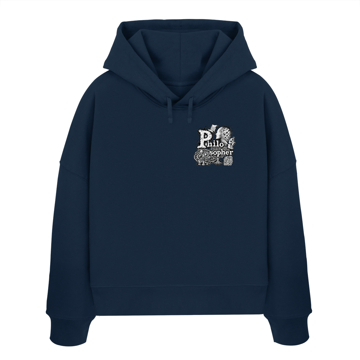 The Philosopher - Womens Organic Boxcut Hoodie