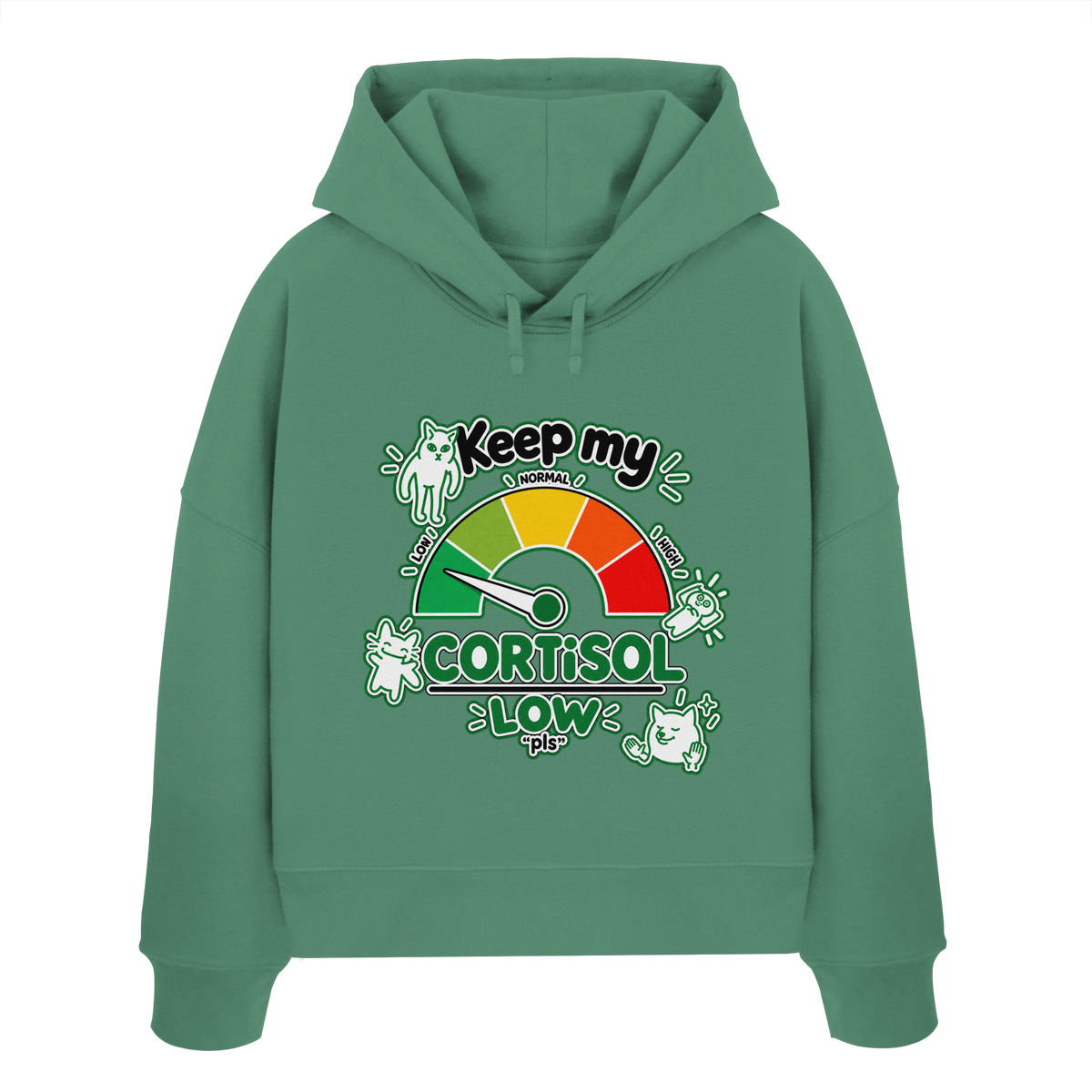 low CORTiSOL - Womens Organic Boxcut Hoodie