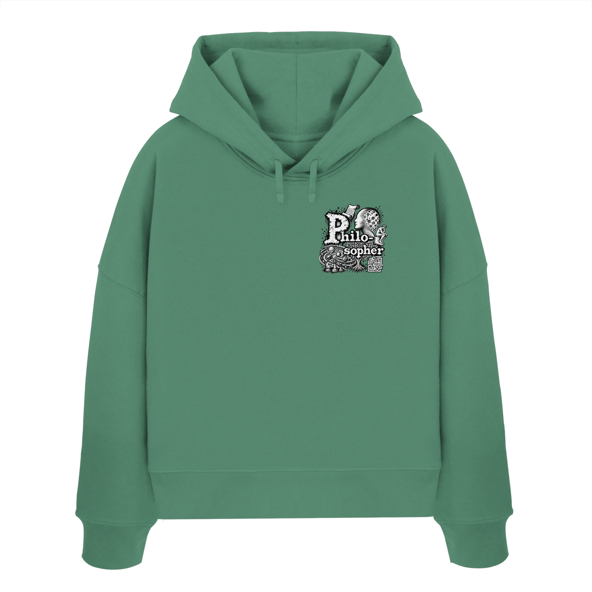 The Philosopher - Womens Organic Boxcut Hoodie
