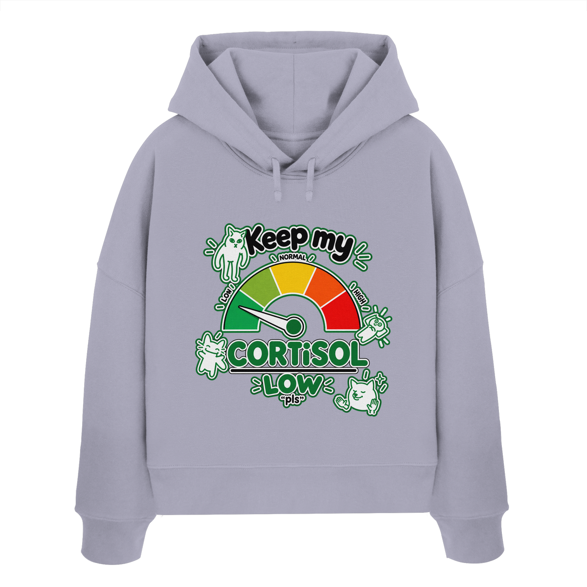 low CORTiSOL - Womens Organic Boxcut Hoodie