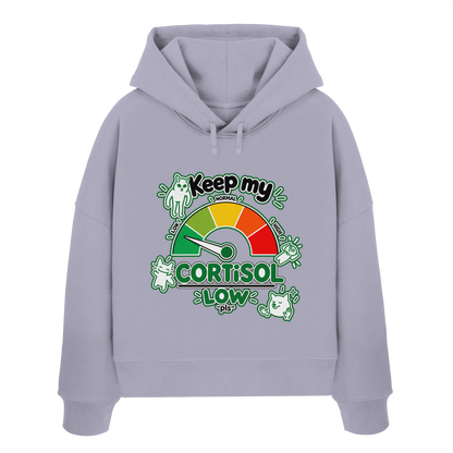 low CORTiSOL - Womens Organic Boxcut Hoodie