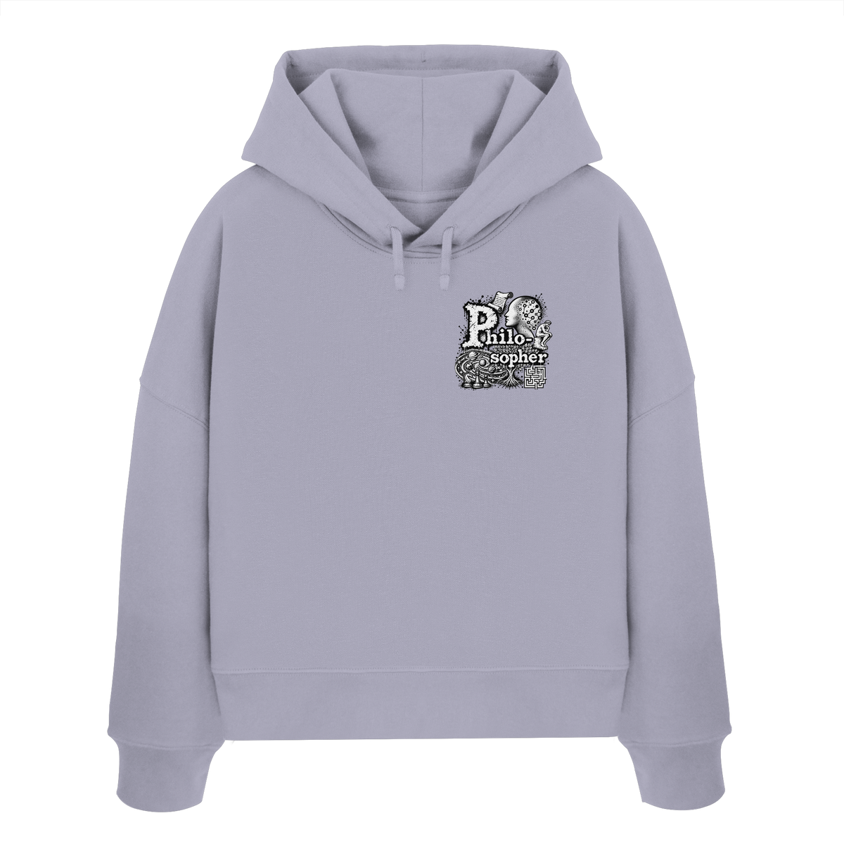The Philosopher - Womens Organic Boxcut Hoodie