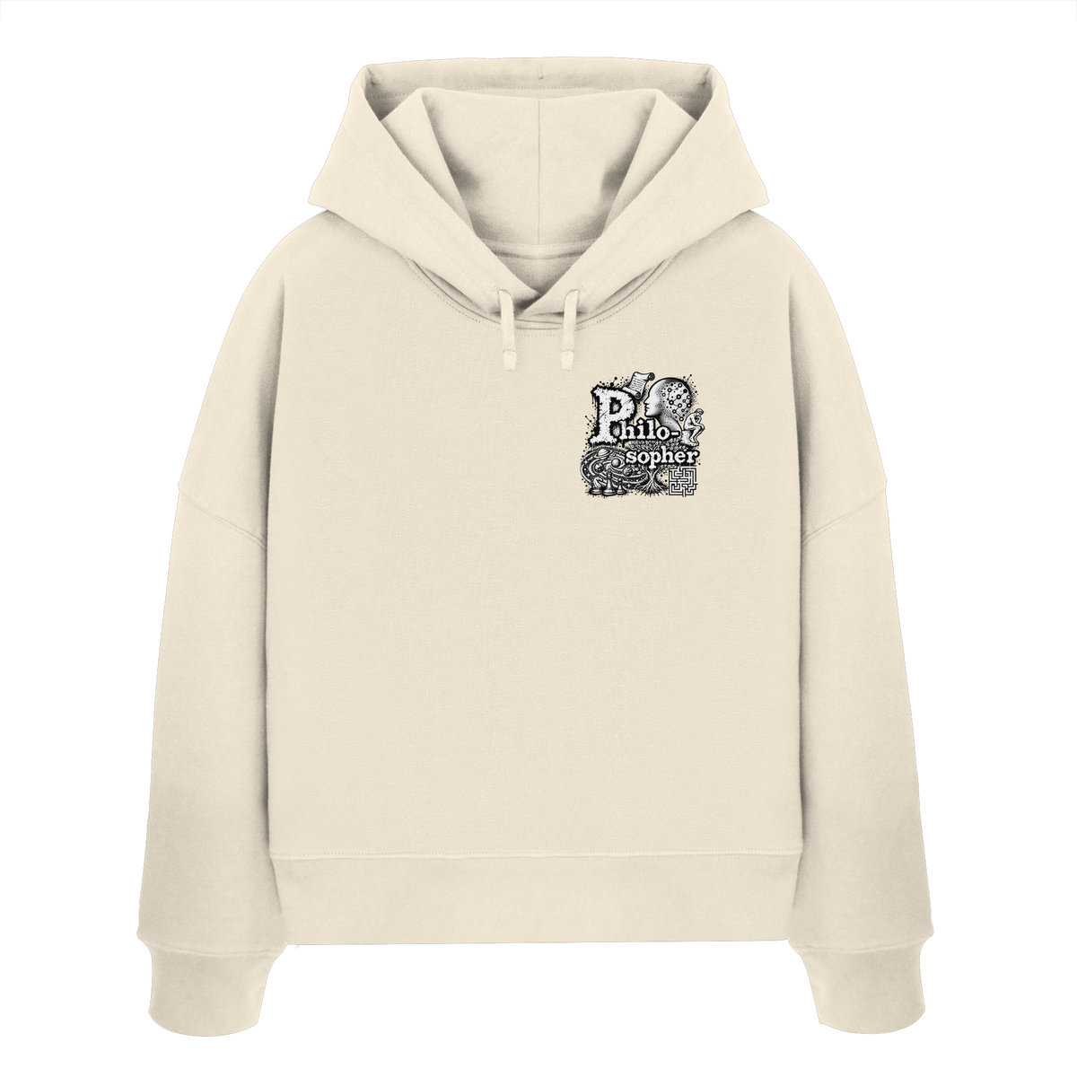 The Philosopher - Womens Organic Boxcut Hoodie