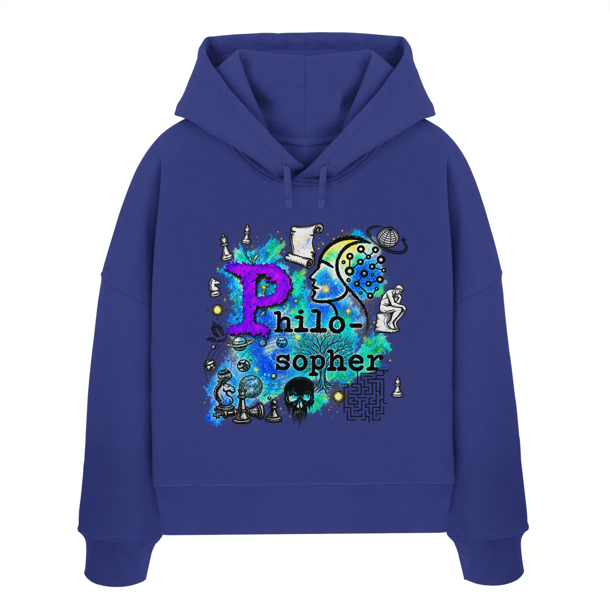 The Philosopher - Womens Organic Boxcut Hoodie