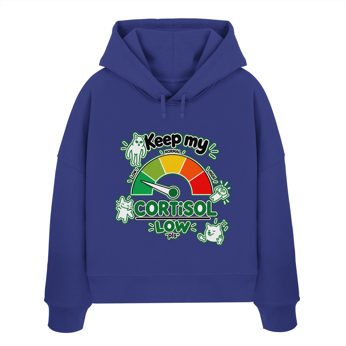 low CORTiSOL - Womens Organic Boxcut Hoodie